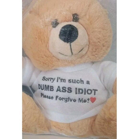 WITTY BEARS Sorry I'm Such a ...... Please Forgive Me? 10″ Teddy Bear Plush &Bag - Picture 4 of 4